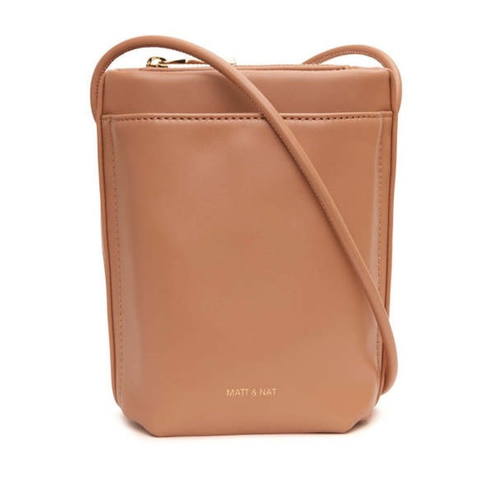 MATT & NAT Mille Vegan Crossbody Bag Purse Recycled Materials Fondant Dusty Pink
